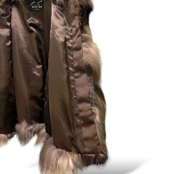 TSONTOS Custom Made Multi-Color Fox Fur Coat | Size: Small | - Picture 10 of 11